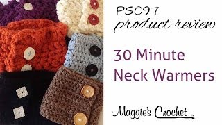 30Minute Neck Warmers Crochet Pattern PS097 [upl. by Aynodal]