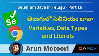 Core Java for Selenium in Telugu  Variables Data Types and Literals  Part 16 [upl. by Eduam]