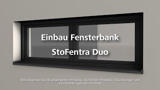 Fensterbank StoFentra Duo einbauen  Wärmedämmung  WDVS  FassadendämmungVerarbeitung [upl. by Yenitsed]