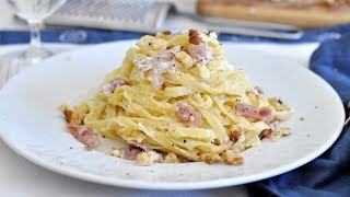 How to Make Taglatelle Pasta with Prosciutto and Mascarpone by Cooking with Manuela [upl. by Hanforrd]