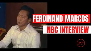 PRESIDENT FERDINAND E MARCOS quotNBC INTERVIEWquot [upl. by Stephie355]