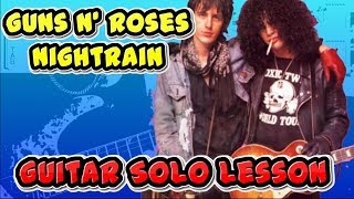 How to play ‘Nightrain’ by Guns N’ Roses Guitar Solo Lesson wtabs pt1 [upl. by Ramas]