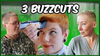 3 Women Get A Drastic Short Hair Make Over with Clippers [upl. by Say587]