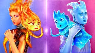 Ember and Wade from Elemental have Children Fire vs Water Parenting Hacks  Part 2 [upl. by Boothman]