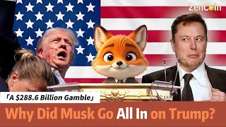 A 2886 Billion Gamble Why Did Elon Musk Go All In on Donald Trump [upl. by Kanor336]