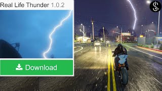 GTA 5 thunder mod  New night lighting with ultra realistic graphics [upl. by Fayth]