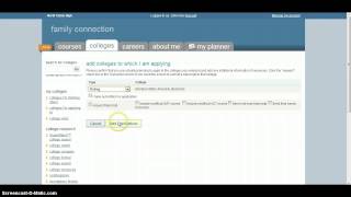 Old Interface Adding Colleges to your Naviance Family Connection Account [upl. by Lauritz]