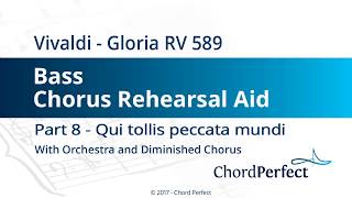 Vivaldis Gloria Part 8  Qui tollis peccata mundi  Bass Chorus Rehearsal Aid [upl. by Lenahc]