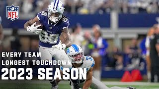 Every Teams Longest Play from the 2023 Regular Season  NFL 2023 Highlights [upl. by Akcirehs424]