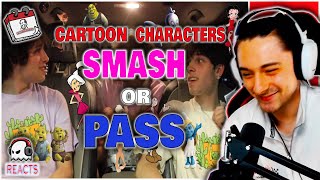 TRIPLETS SMASH OR PASS CARTOON CHARACTERS  GHOST REACTS [upl. by Dohsar607]