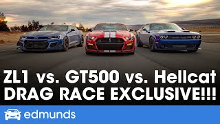 Shelby GT500 VS Camaro ZL1 VS Challenger Super Stock PRACTICALITY TEST [upl. by Eatnod]