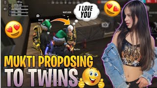 Mukti proposing Twins infront of Nayan ftmukti Face reveal Allied Twins [upl. by Dickenson]