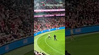 21yearold streaker cheered by crowd during AFL game [upl. by Kerns]