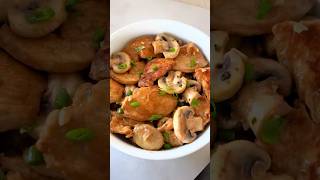 Stir fry chicken breast with mushrooms 🍄‍🟫🥘cooking chicken food recipe mushroom simple [upl. by Francklin433]