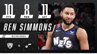 Ben Simmons NEARLY TRIPLEDOUBLES in impressive return to the Brooklyn Nets 👏  NBA on ESPN [upl. by Arammat]