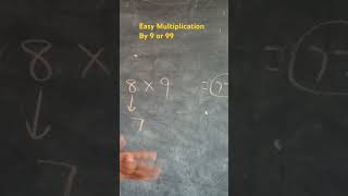 how to multiply by 9 or 99  quick multiplication method  easy multiplication  trick to multiply [upl. by Lavud]