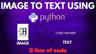 Convert Images to Text with Python  OCR Tutorial for Beginners Hindi [upl. by Llerref]