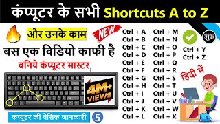 Computer a to z shortcut keys  Ctrl A to Z shortcut keys  CTRL Shortcut Keys of Computer [upl. by Ynove]