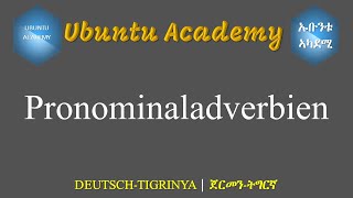 Ubuntu Academy  Pronominaladverbien [upl. by Iderf]