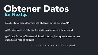 Curso Nextjs  17  Consultar API en Nextjs y opciones [upl. by Crain]