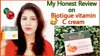 Biotique Vitamin C cream ReviewBiotique Vitamin C Correcting amp Brightening Moisture treatment [upl. by Zahc]