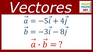 PRODUCTO PUNTO DE VECTORES EN EL PLANO  Ejercicio 1 [upl. by Esej]