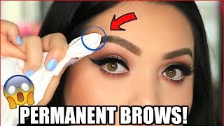 DIY PERMANENT BROWS  THE WUNDER BROW [upl. by Octavie]