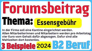 Forumsbeitrag schreiben  TELC B2 Beruf  Redemittel  Thema Essensgebür [upl. by Maurilla24]