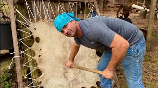 Making buckskin from dried deerskin [upl. by Busey]