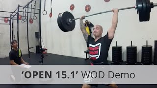 CrossFit quotOPEN 151quot amp quot151aquot WOD Demo  120 Reps 225 lbs [upl. by Arda]