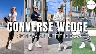 NEW Converse Chuck 70 De Luxe Wedge Sneakers Review Try on amp How to Style [upl. by Ezarra]