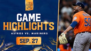 Astros vs Mariners Game Highlights 92723  MLB Highlights [upl. by Ramedlab]