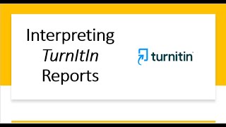 Interpreting Similarity from Turnitin Reports [upl. by Ocram]