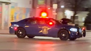 2x Michigan State Police amp 4x Saginaw Police Units Responding SHOOTING [upl. by Justen879]