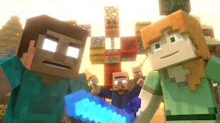 Annoying Villagers 19  Minecraft Animation [upl. by Ahteral699]