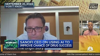 Sanofi CEO on using AI to support drug trials [upl. by Oesile]