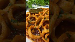 Calamares en Salsa 😋 fácil y rápido 😋👍 shorts salsa [upl. by Skell360]