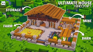 Minecraft  How to Build a Ultimate Survival House  2 Players House [upl. by Alaunnoif]