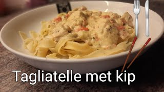 Pasta Tagliatelle met kip [upl. by Elke]