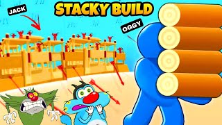 OGGY AND JACK TRY TO MAX LEVEL IN STACK BUILD IO GAME  OGGY GAME  DADDY GAMING [upl. by Jenna]