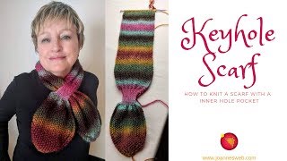 Knitted Keyhole Scarf  Knitting Cravate  Knit Bow Miss Marple Scarf [upl. by Arerrac333]