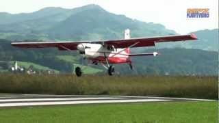 ✈ Nice short Takeoff  STOL Pilatus Porter PC6  Patrouille Suisse at WangenLachen [upl. by Glad]