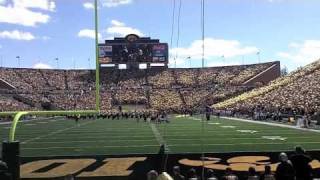 Iowa Hawkeye Football Entrance Back in Black [upl. by Novhaj624]