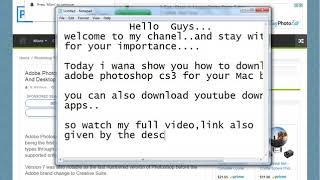 adobe photoshop cs3 download for your mac book Pc and smart phone free download [upl. by Barabas]