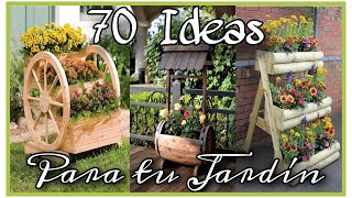 Ideas Rústicas Para Tú Jardín 🪴 Troncos de Madera [upl. by Attenwad381]