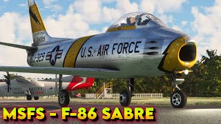 Shrike Simulations  North American F86 Sabre  Model Details  Engine Startup  MSFS 4K [upl. by Garik]