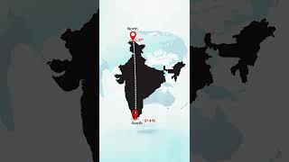 Unique Location Of India Explained  Geography shorts study elearning [upl. by Joacima944]