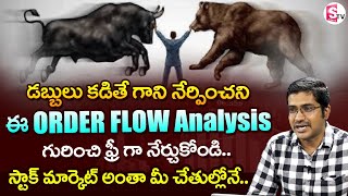 Order Flow Analysis  Order Flow Analysis For Beginners In Telugu  OrderFlow Analysis Free Software [upl. by Poore907]