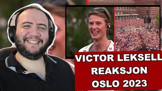 Victor Leksells reaksjon når hele Oslo synger Svag  VGlista 2023  Svag  TEACHER PAUL REACTS [upl. by Ellord]