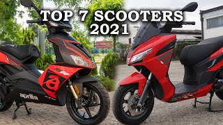 TOP 7 50cc Scooters for 2021 [upl. by Neelehtak]